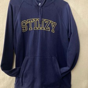 Sport-Tek Navy Blue Hoodie with Yellow Lettering